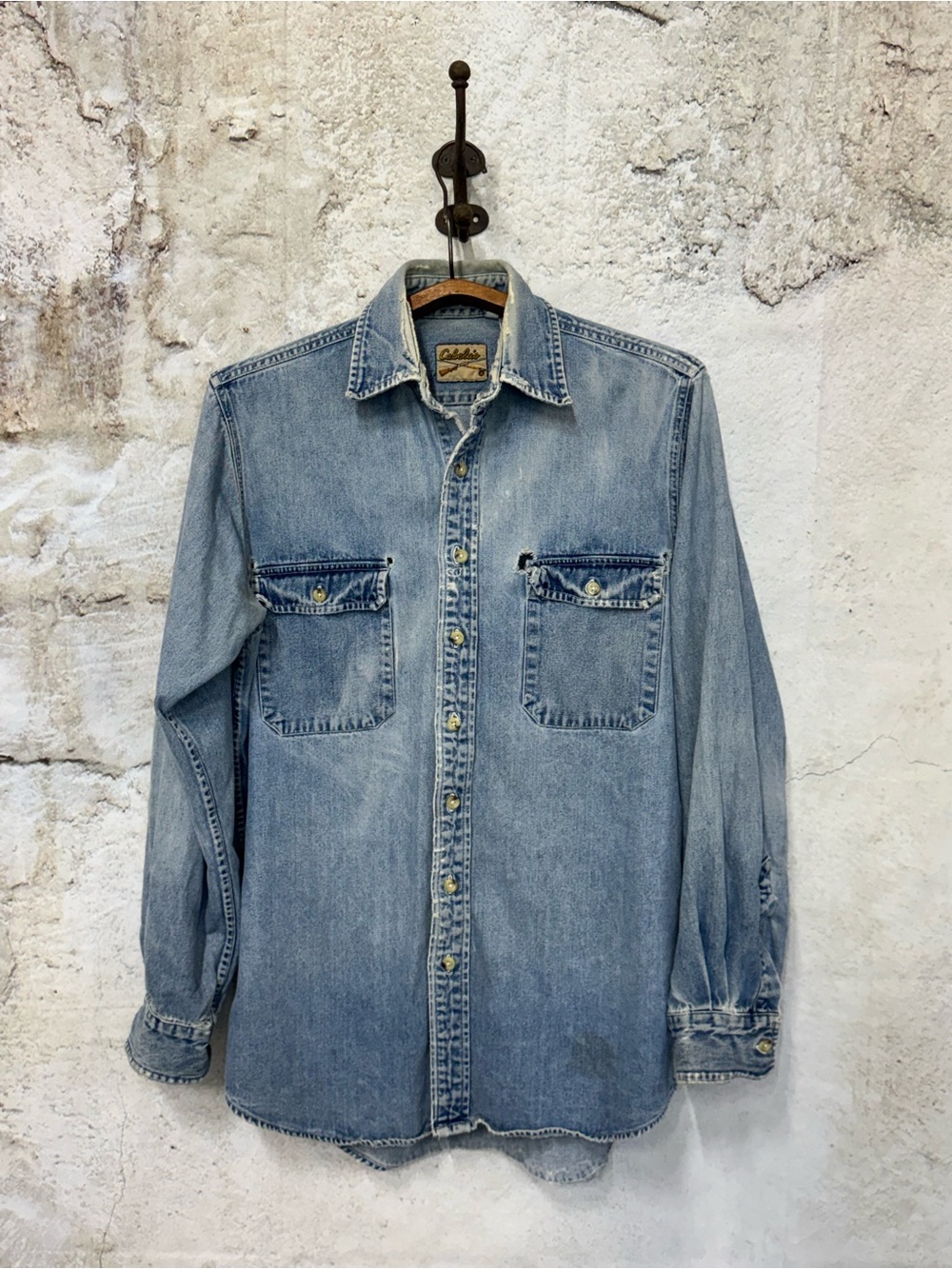 Cabela's Light Blue Denim Button-Down Shirt